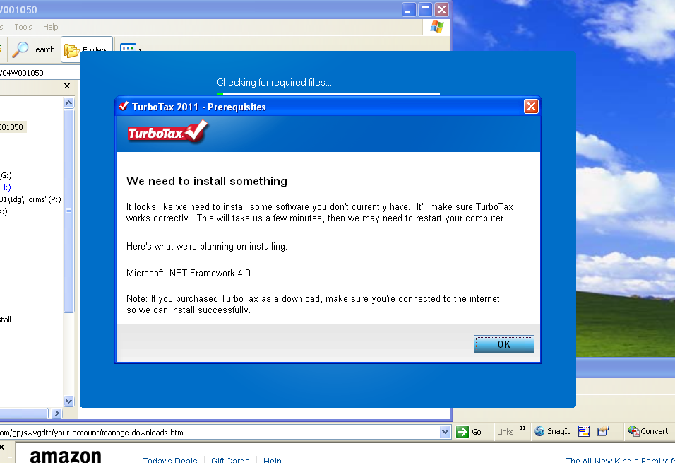 .NET Framework error messaging that drove over 7,000 support contacts — the problem that prompted redesigning TurboTax error language.